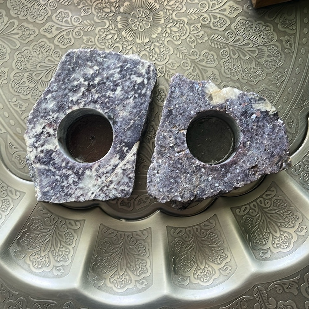 Lepidolite Tealight Holder